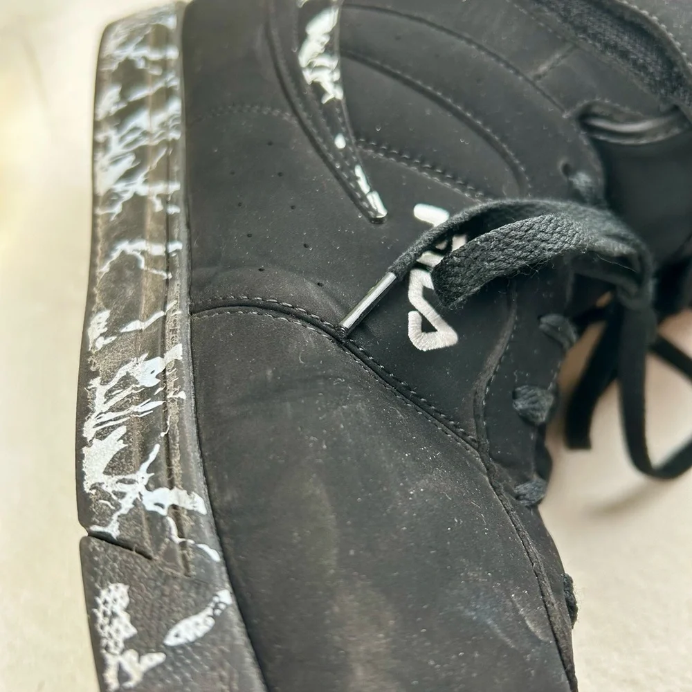 Fila Sneakers Hightops Black White Splatter Vulc 13 Mens Sz. 15